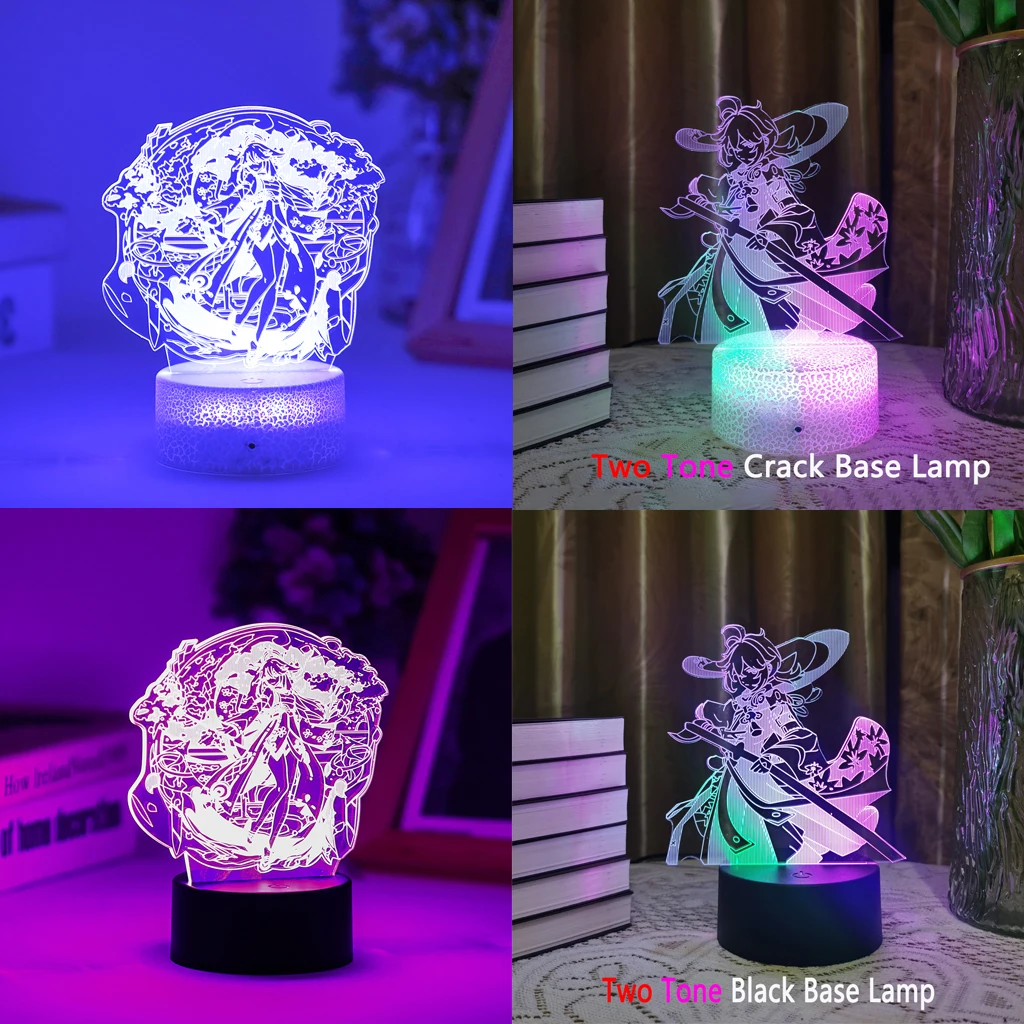 Аниме фигурка игры Yoimiya светильник рассекающий демонов 3D лампа искусственное