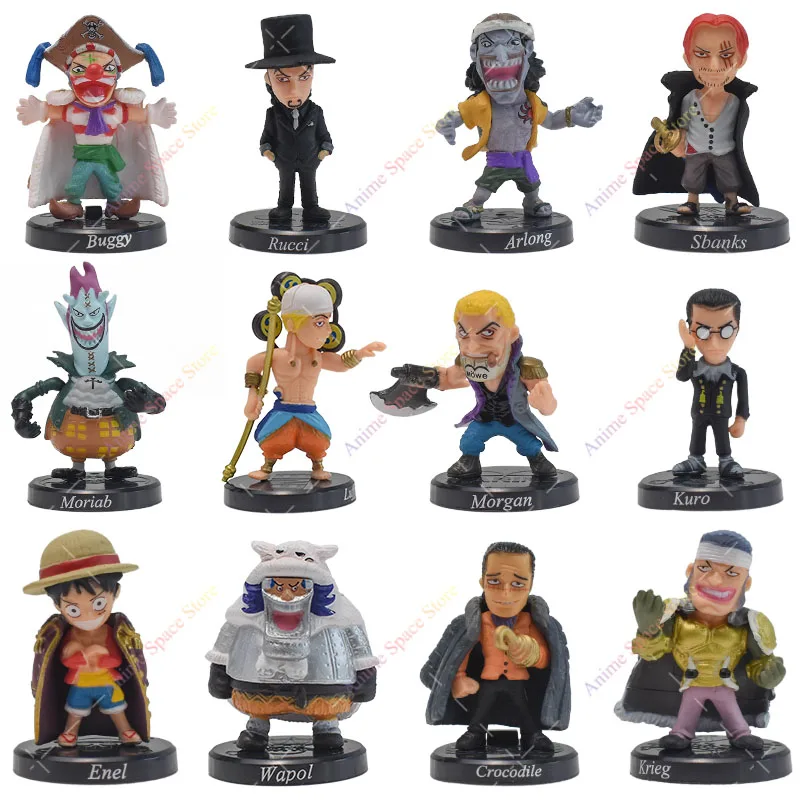 

One Piece Action Figure Set Luffy Zoro Ace Robin Sabo Sanji Silvers Rayleigh Q Version Figurine Model Doll Toys Peripherals Gift