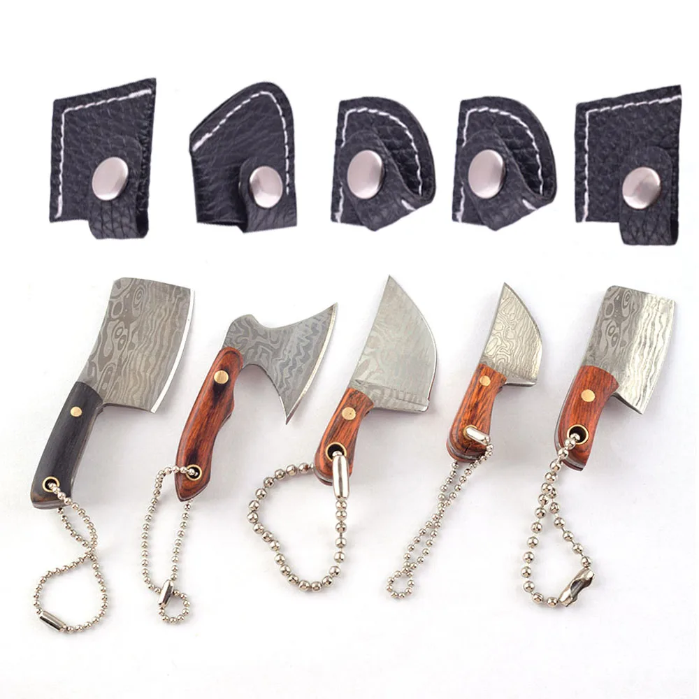 Набор мини-ножей шеф-повара-дамасский карманный нож крошечный Мясницкий для