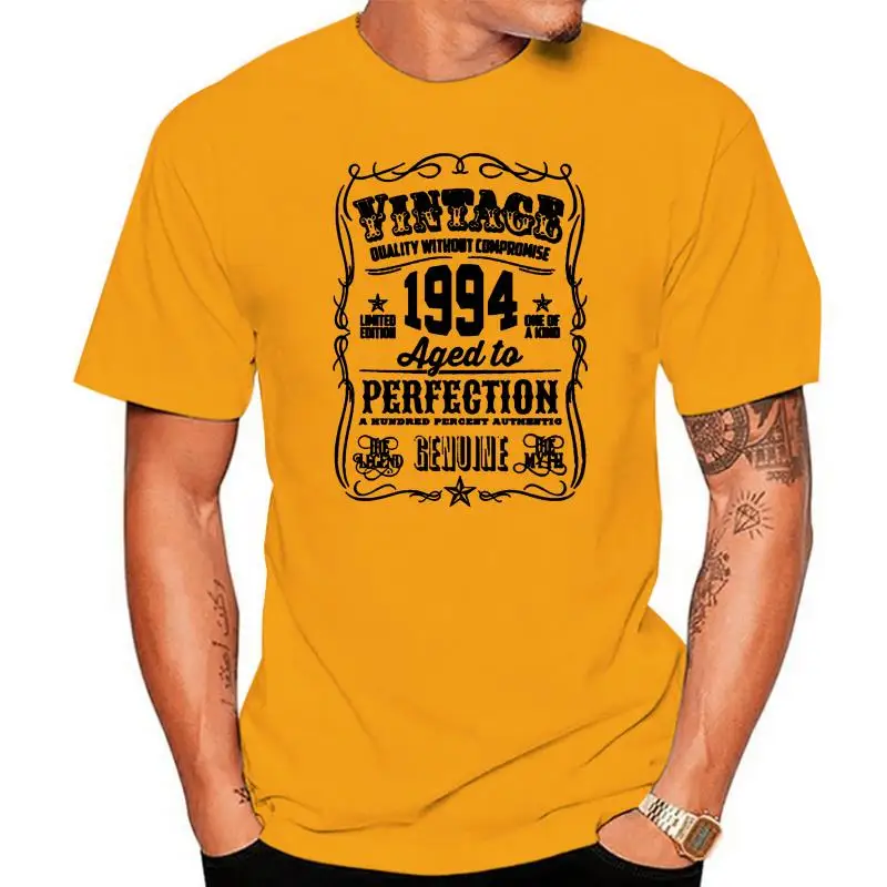

Create Fashion Vintage 1994 Aged To Perfection Black Print T-Shirt For Men Graphic Streetwear Harajuku Tshirts Tee Shirt