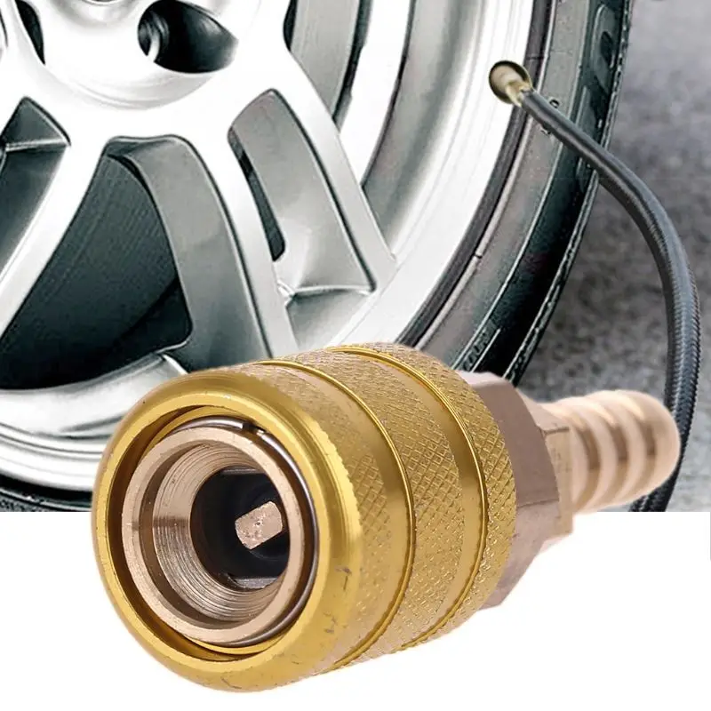

8mm Car Tire Valve Clip Pump Nozzle Clamp Solid Brass Quick Connect The Inflation Connector Air Chuck Inflator Pump Adapter