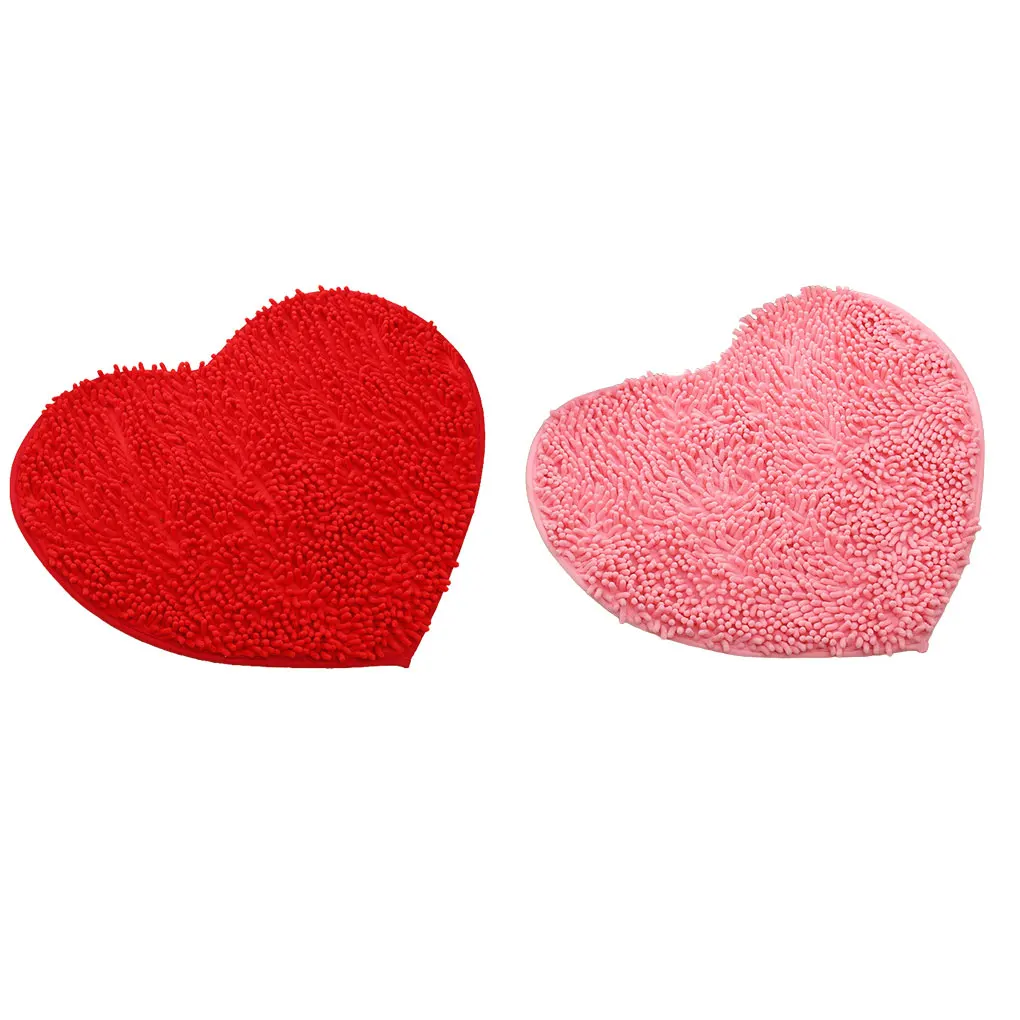 

Коврики в форме сердца, коврик для ванной, нетоксичный напольный коврик, моющийся быстровысыхающий домашний декор, однотонные коврики для п...