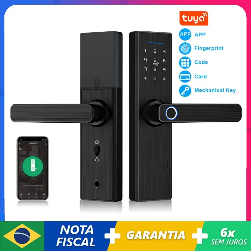 

Wifi Tuya Biometric Electronic Lock Digital Smart Door Lock Fingerprint NFC Tuya App Remote Unlocking Keyless Door Lock X1