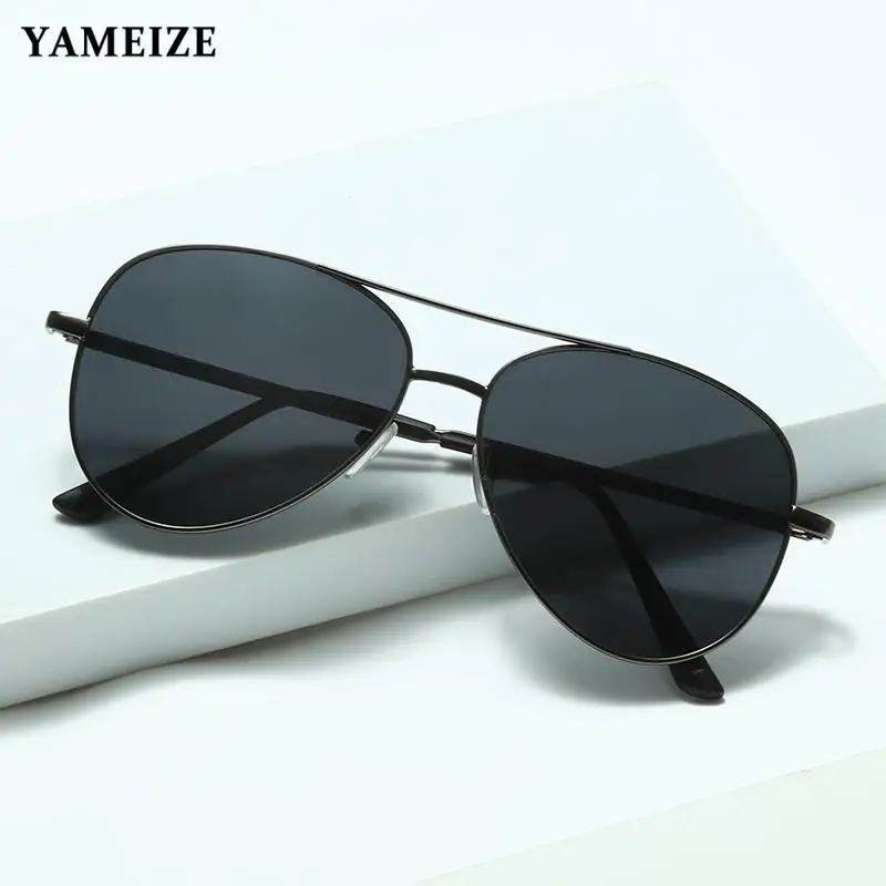 

New Pilot Polarized Y2K Sunglasses Women Glasses Double Bridge Aviation Fashion Oval Punk Female Male Eyeglasses for Men Yameize