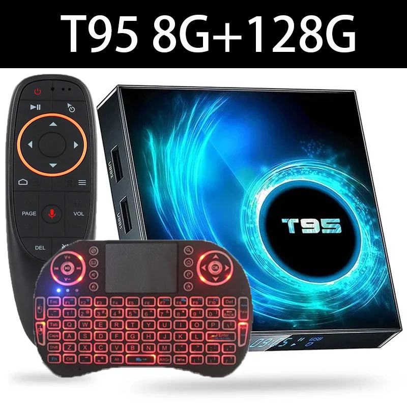 ТВ-приставка T95 Android 10 6k Wi-Fi 2 4 ГГц 4k 8 + 64/128 ГБ