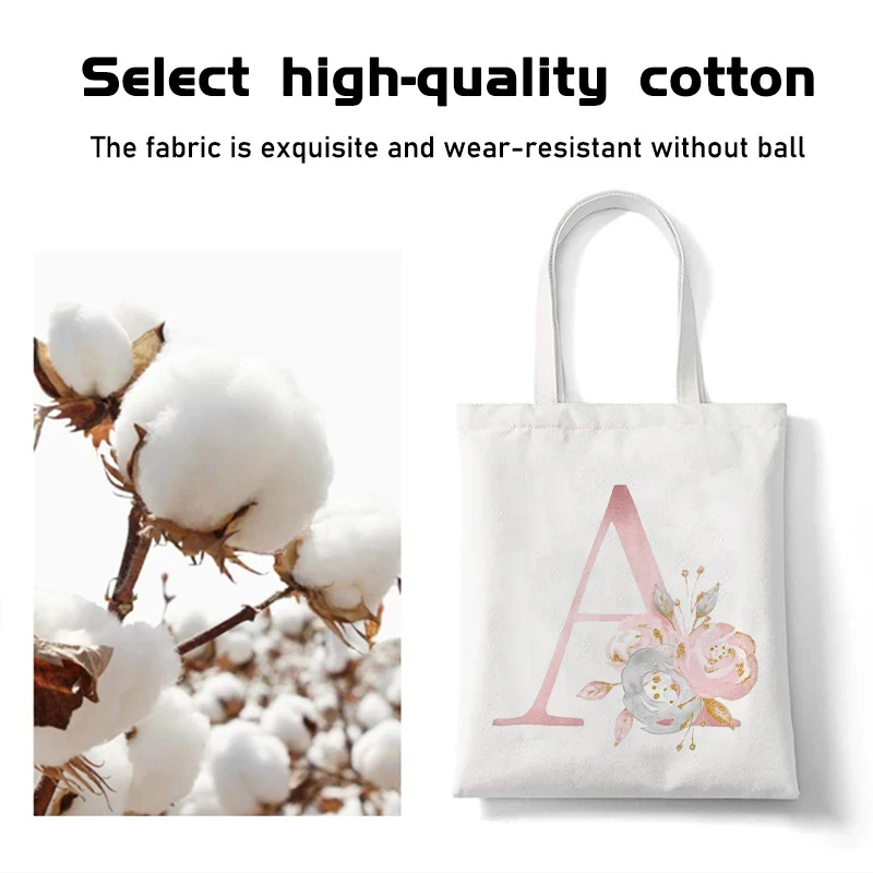 Сумка-шоппер Женская холщовая с цветочным принтом 26 дюймов |