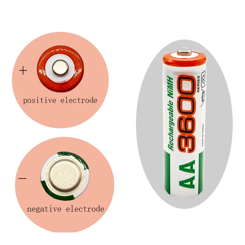 

Dolidada 100% new AA battery 3600 mAh rechargeable battery, 1.2V Ni-MH AA battery, suitable for clocks, mice, computers