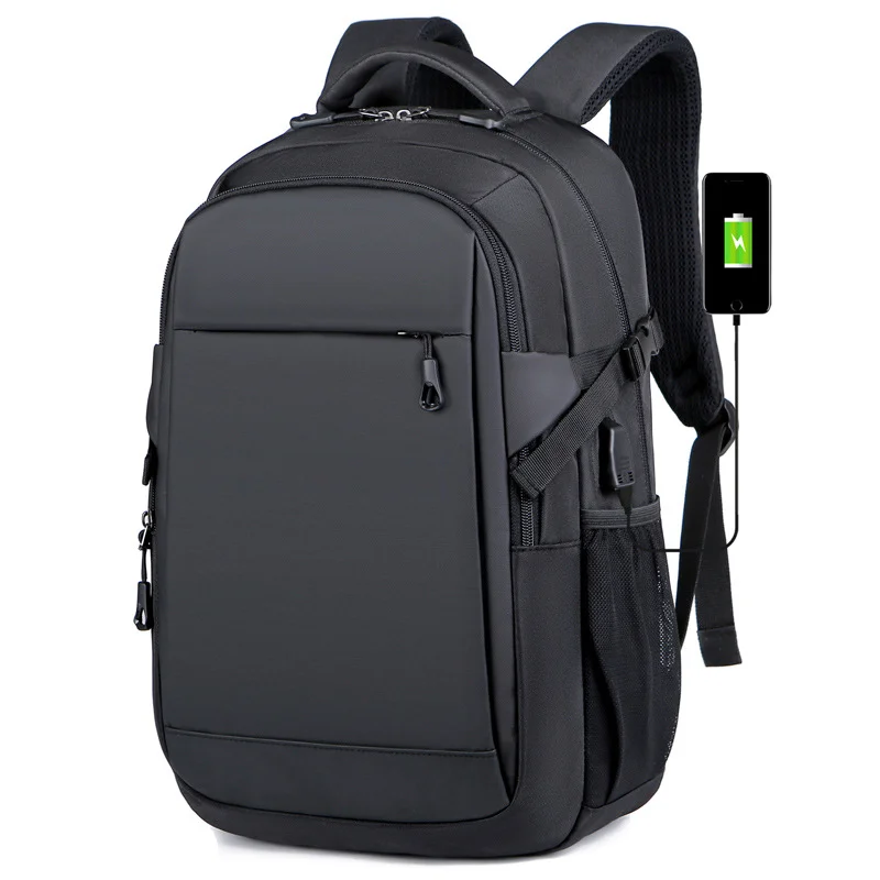 Men's Backpacks USB Charging Port Backpack Free Shipping Large Capacity Waterproof Luxury Laptop Leather Bag Women Travel Woman images - 6