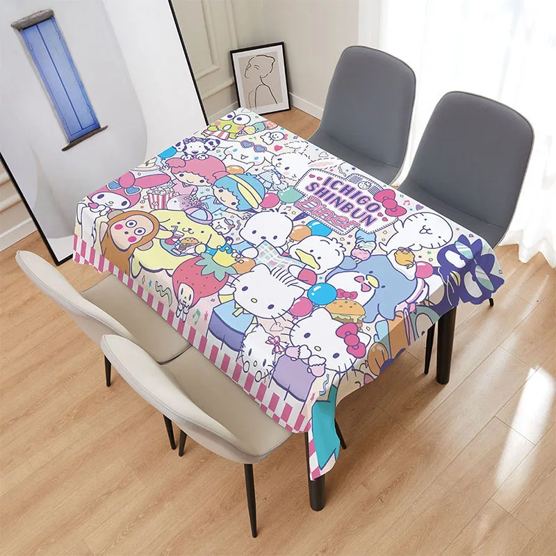 

Sanrio Kawaii Hello Kitty Table Cover Cinnamoroll MyMelody Cute Anime Cartoon Home Dining Table Cloth Dormitory Student Placemat