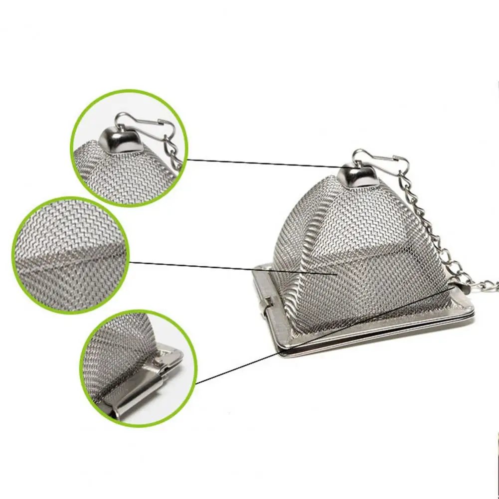 

Useful with Extender Chain Hook Stainless Steel Taper Tea Leaves Sieve Strainer Kitchen Gadget Sturdy Spice Infuser for Home