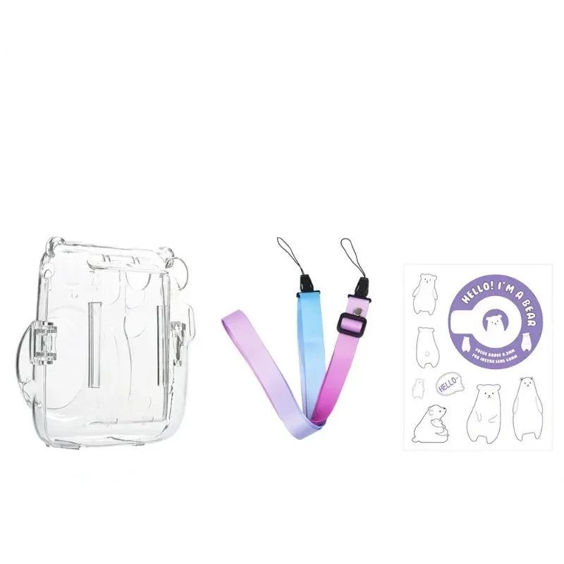 Хрустальный чехол для камеры 3 в 1 сумка хранения фотографий защитный с наклейкой