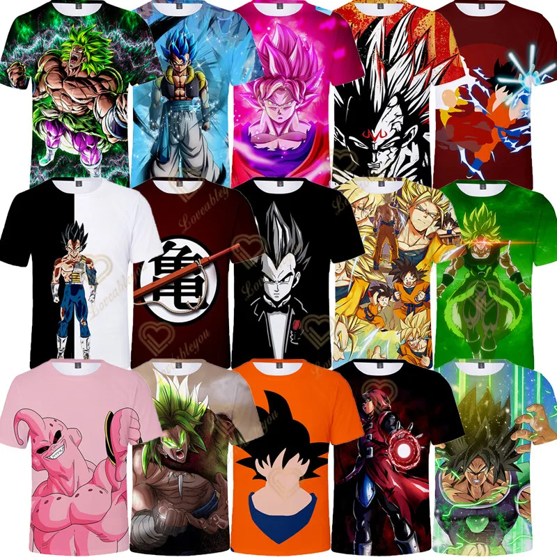 

Dragon Ball Z T Shirt Kids Boys Clothes Summer Short Sleeve Girls Tops Tees Children Clothing Teen Shirts Goku Vegeta Tshirts