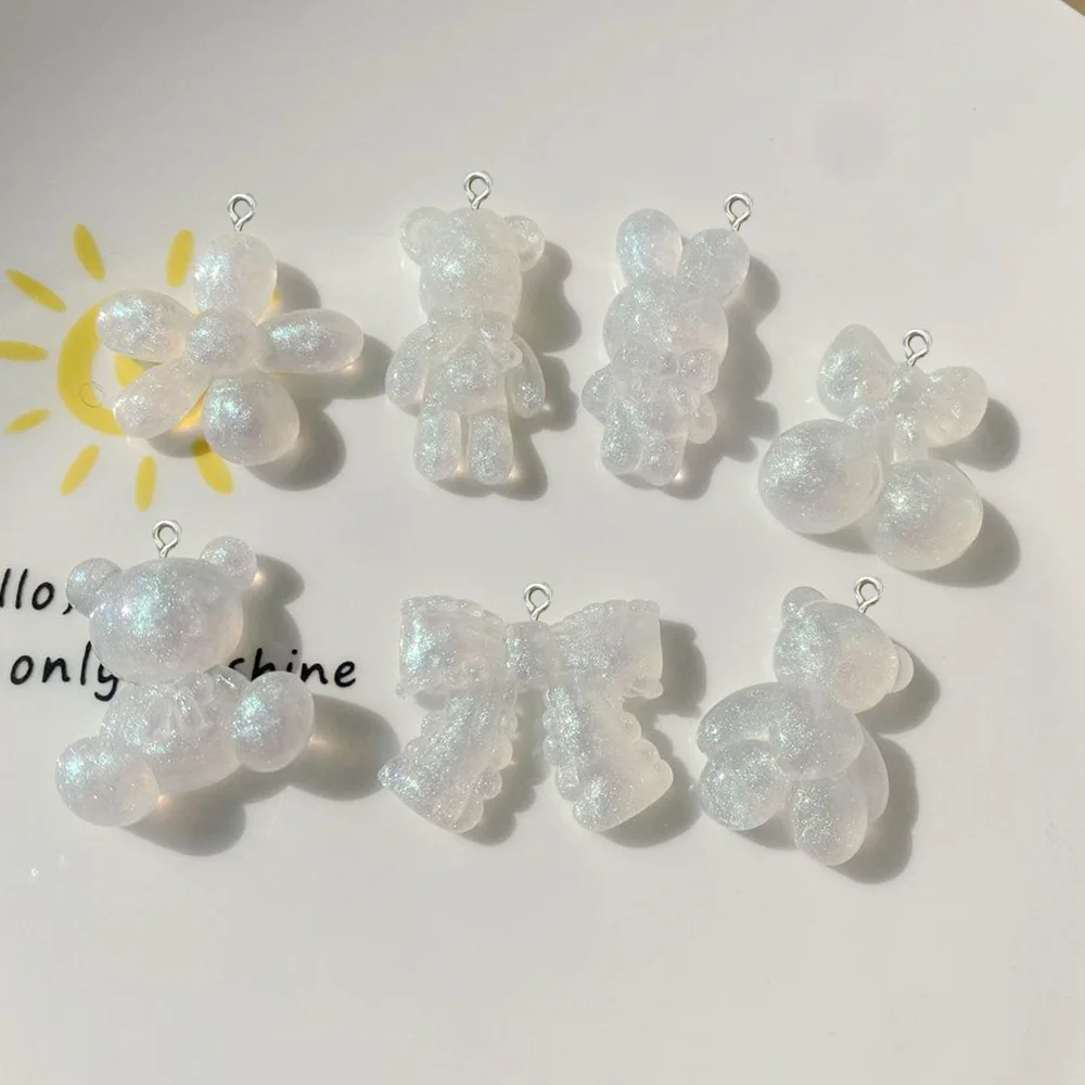 

10Pcs Cartoon Rabbit Bear Resin Charms Pendants for Earrings Necklace Bracelet Jewelry Making Accessories DIY Handmade Craft
