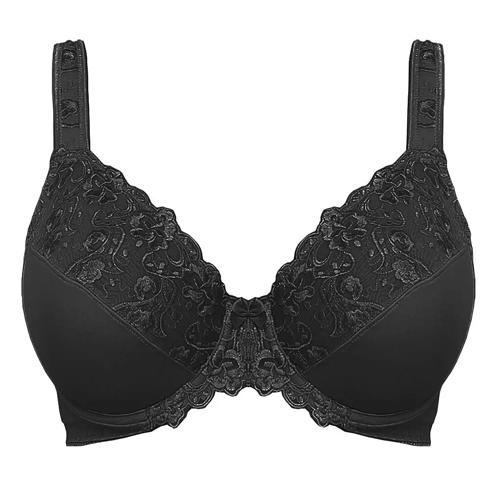New Bras For Women Lace Embroidery Sexy Lace Bra Underwire Unlined Thin Bra Women Big Cup Full Cup C D E F G H I J Cup