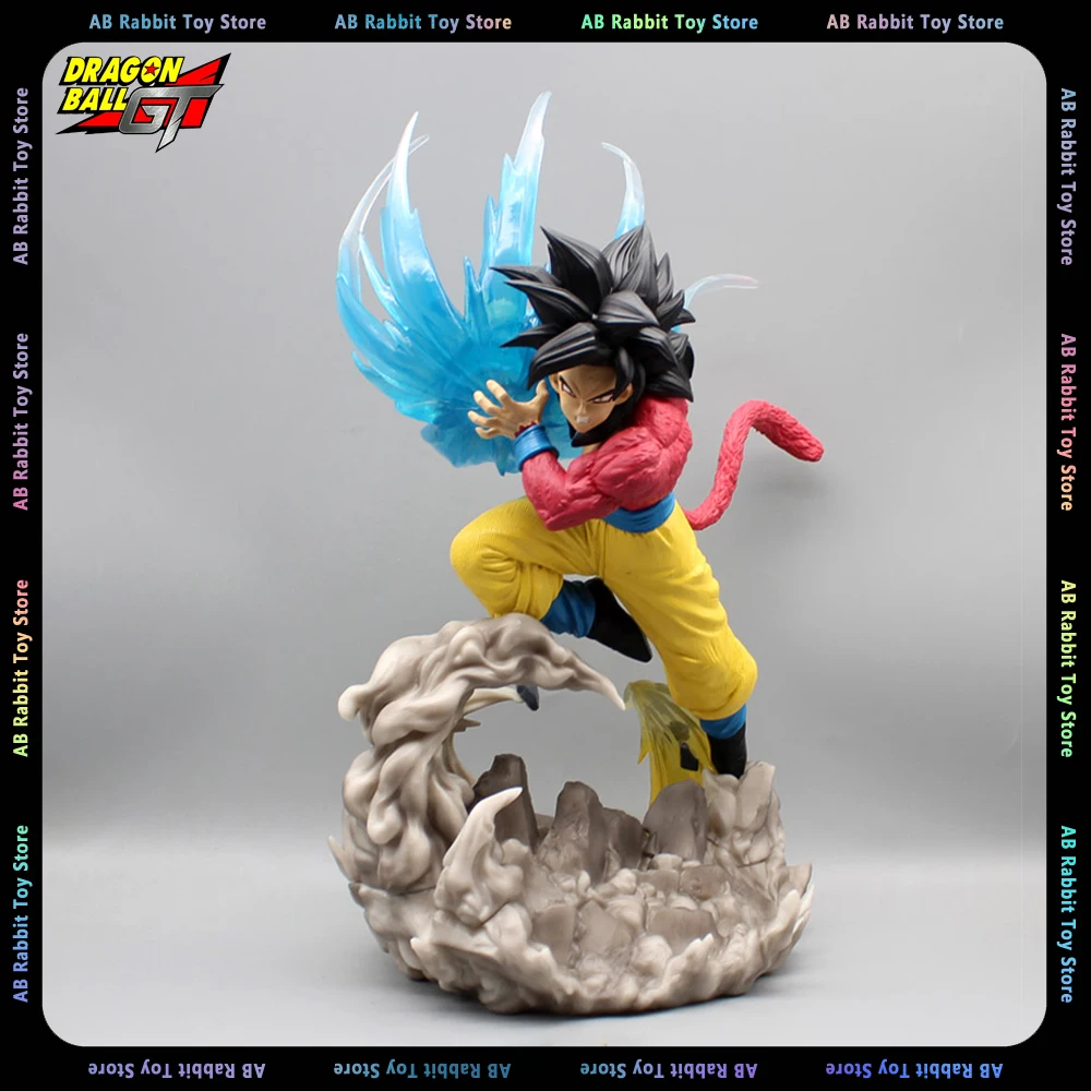 

38cm Dragon Ball GT Figure Son Goku Anime Figures Super Saiyan 4 SSJ4 Goku Kamehameha Wave GK Figurine PVC Model Doll Toy Gifts