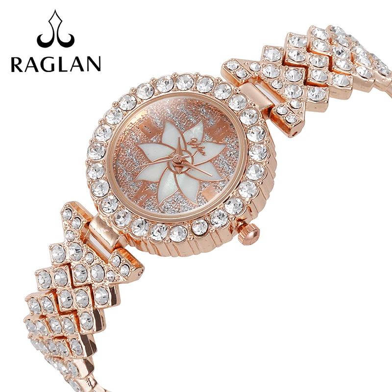 

Fashion Roman Pattern Diamond Quartz Watch Full Diamond Women's Watch Bracelet Wrist Watch in Stock Wholesale