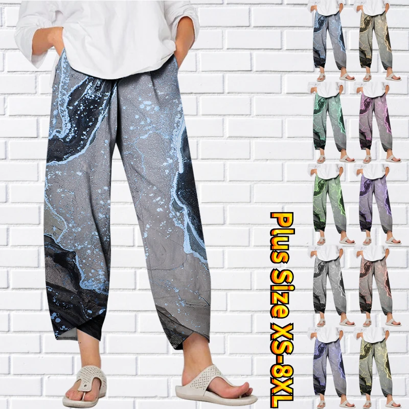 

2023 New Women's Print Pants Trousers Loose Floral Pants Casual Pants Sweatpants Large Size Trousers Comfort Print Yoga Pants