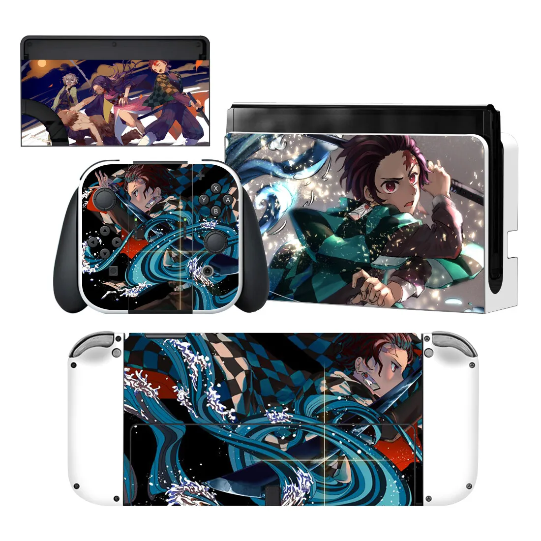 Demon Slayer Nintendoswitch Skin Cover Sticker Decal for Nintendo Switch OLED Console Joy-con Controller Dock Skin Vinyl