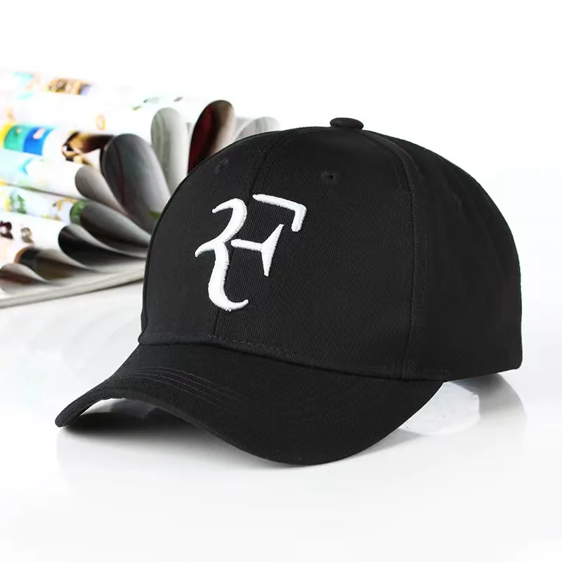 

100% Cotton High Quality Tennis Star Roger Federer Cap 3D Embroidery Dad Baseball Caps Unisex Snapback Hat Movement Tennis Hats