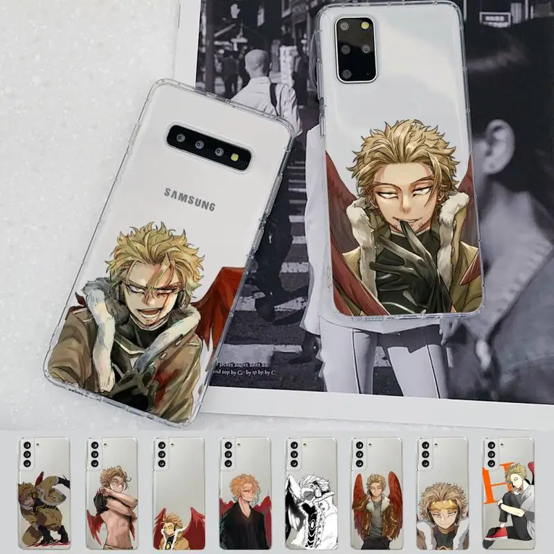 

Hawks Coat Japan Anime Phone Case for Samsung S7 edge S8 S9 S10 S10E S20 S21 S22 plus lite fe ultra 5G Clear Case