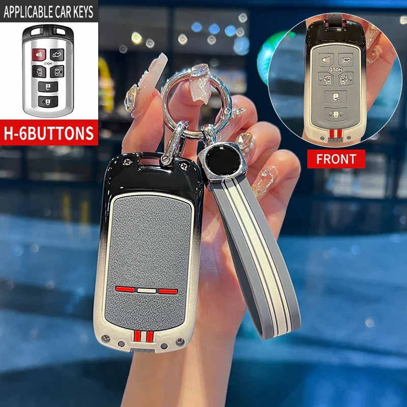 

6-кнопочный смарт-брелок с дистанционным управлением, сумка для ключей от автомобиля, подходит для Toyota Sienna 2011 2012 2013 2014 2015 2016 2017 2018 2019