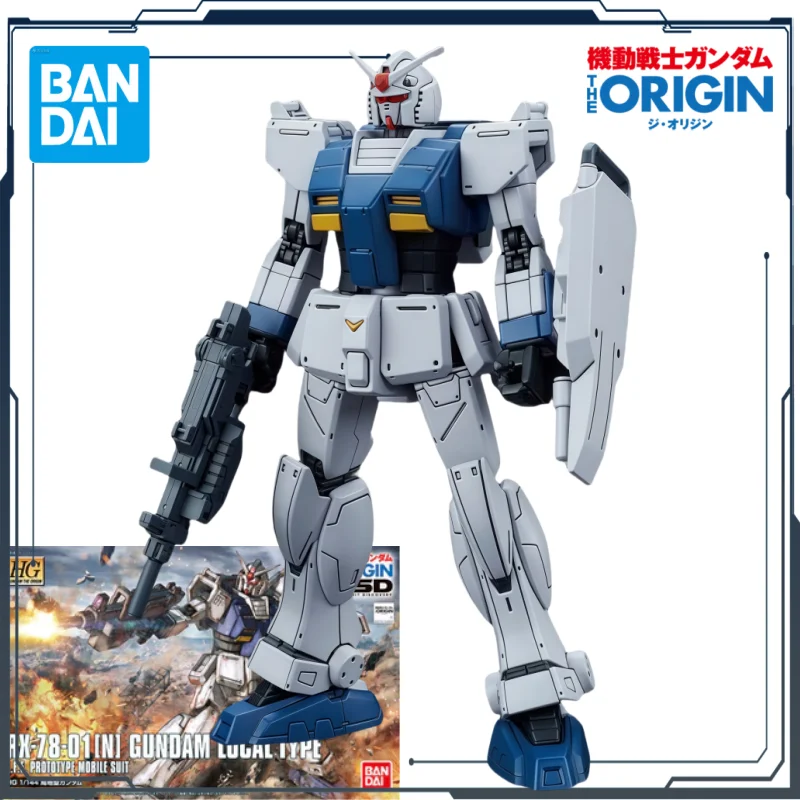 Фото Оригинальная сборная модель Bandai HGGTO Regular Edition RX-78-01 [N] Local Gundam, аниме-фигурка, игрушка, украшение, подарок для детей №1