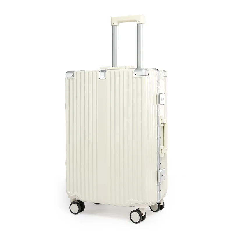 New Multi-Functional Aluminum Frame Suitcase Band USB Cup Holder Trolley Case Female Boarding Travel Luggage Free Shipping