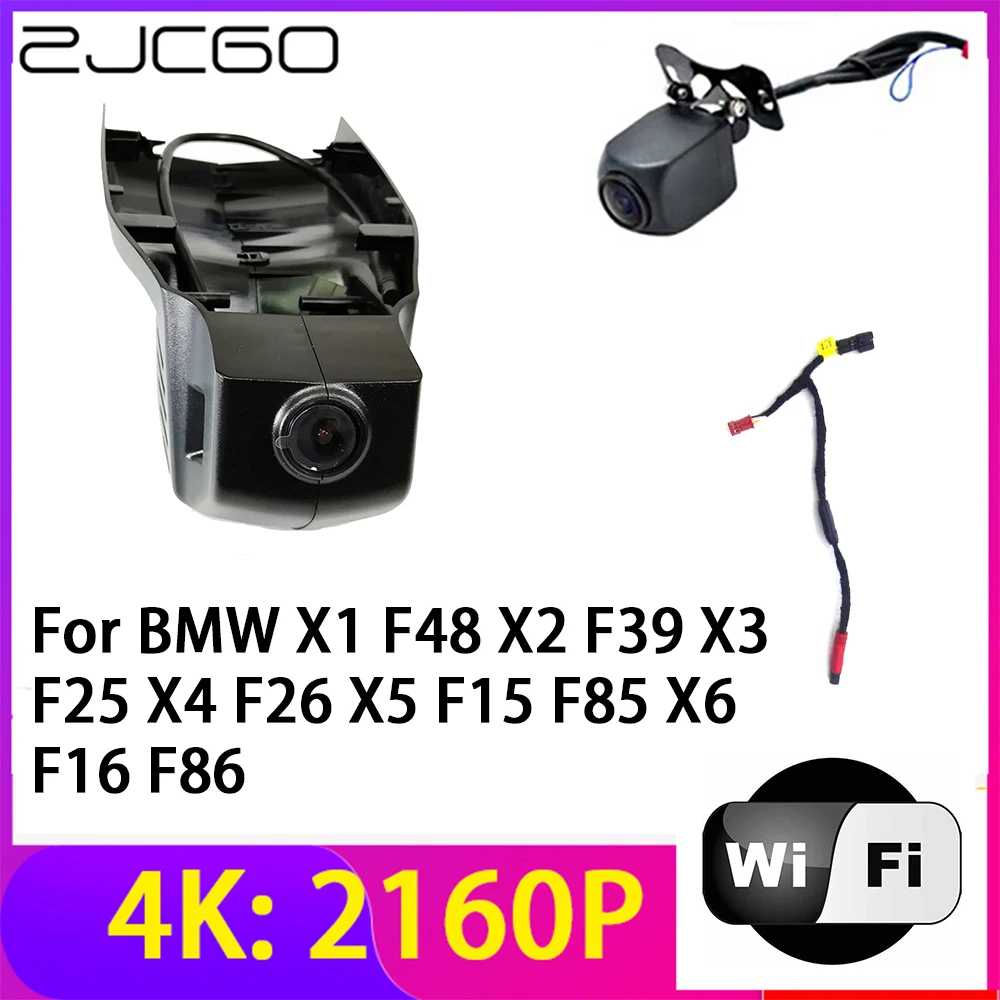 

Видеорегистратор ZJCGO 4K 2160P, 2 объектива, Wi-Fi, ночное видение, для BMW X1 F48 X2 F39 X3 F25 X4 F26 X5 F15 F85 X6 F16 F86
