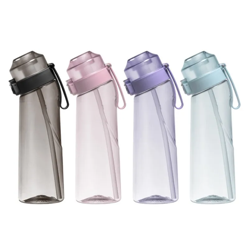 

Creative Water Cup With Straw Food Safety Brand Silicone Sports Bottle 650ml Portable Fragrant Water Cup Wholesale Drinking Cups