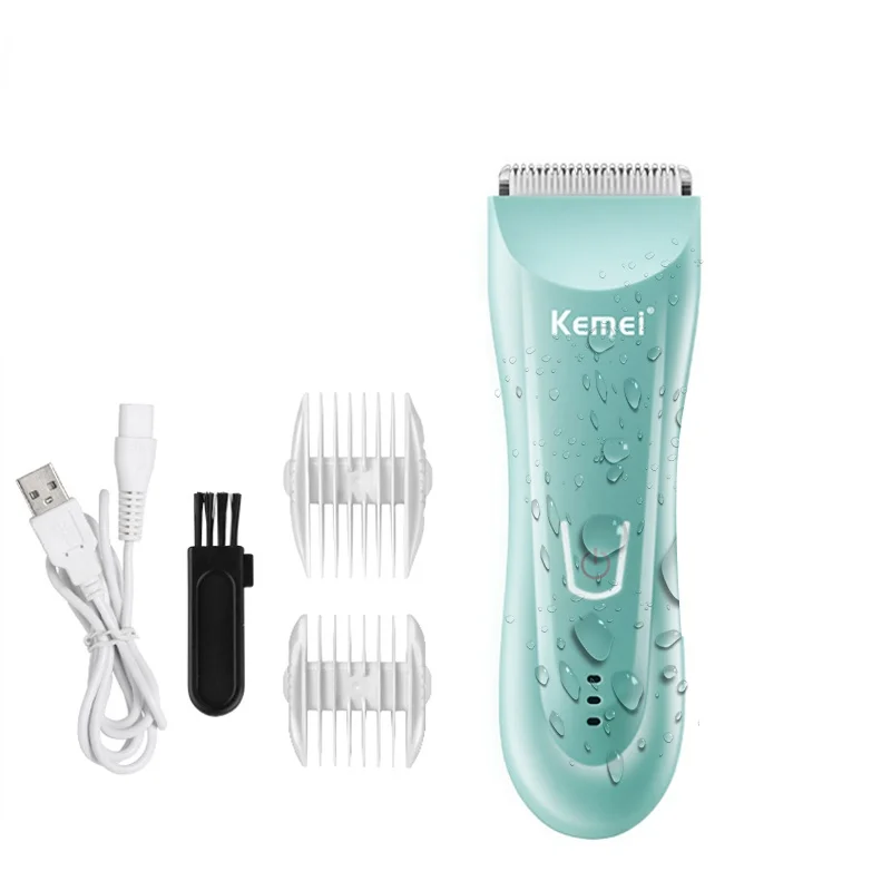 

KM-811 Waterproof USB Rechargeable Hair Clipper Ceramic Cutter Head Low Noise Baby Child Hair Trimmer