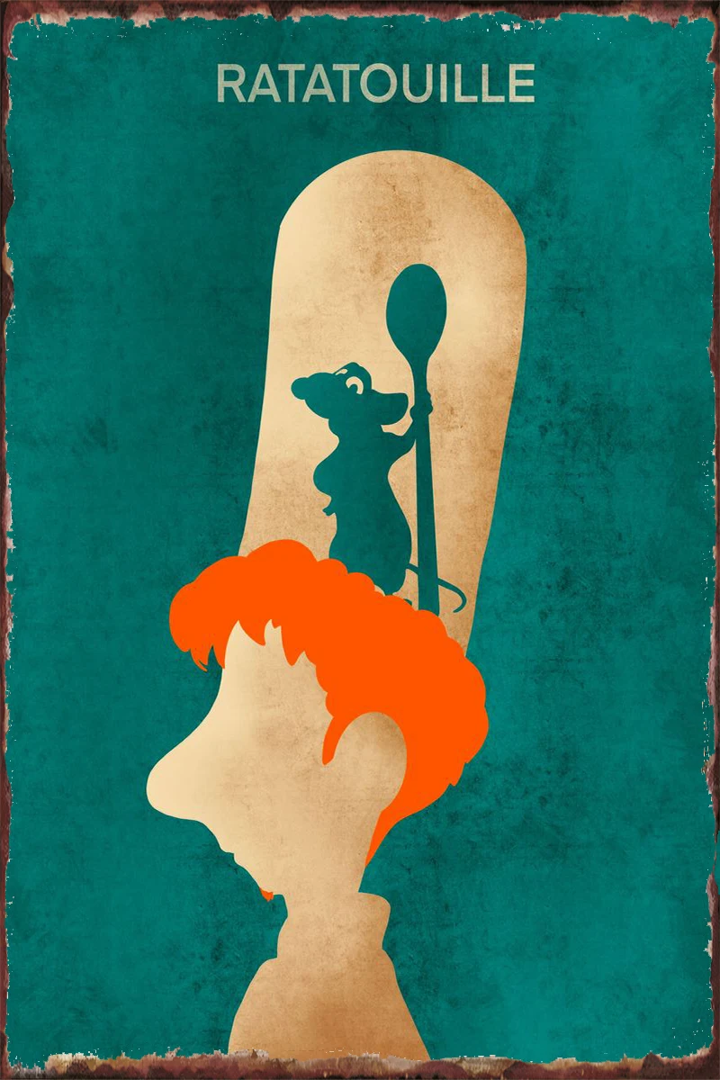 

Настенный декор «Рататуй», декор для комнаты, Ретро винтажный металлический знак, жестяные таблички для творчества, клуба, мужской пещеры, к...