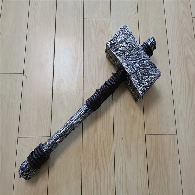 

Cosplay Around Hammer PU Foam Prop Primal Hammer Weapon Model Cosplay Movie Aime Game Role Playing PU Prop Toy 63cm
