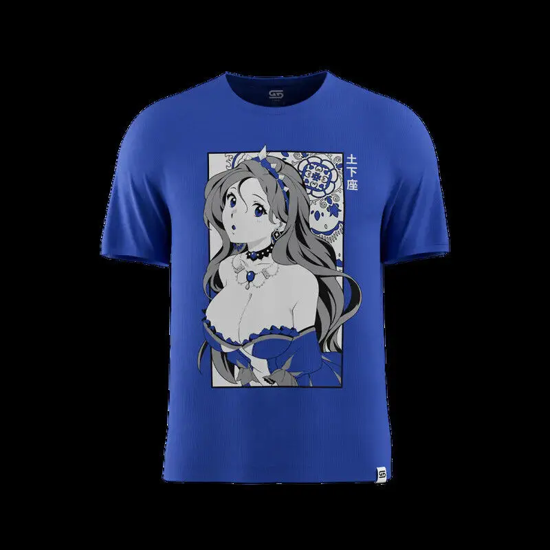 Новая и Неоткрытая футболка Gamersupps Waifu Cup Горячая Летняя синяя для девушек