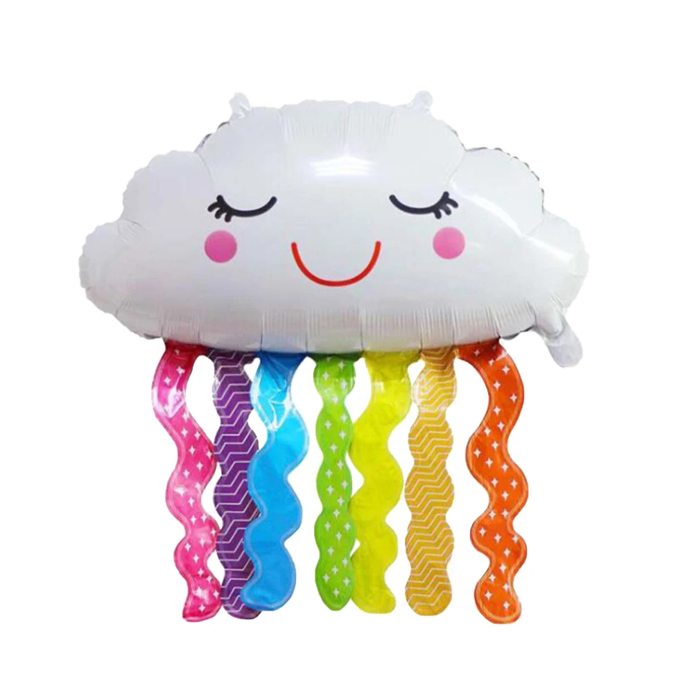 

Background Gift Home Decor Festival Hotel Reusable Foil Balloon For Kids Birthday Party DIY Tassel Rainbow Cloud Indoor Outdoor