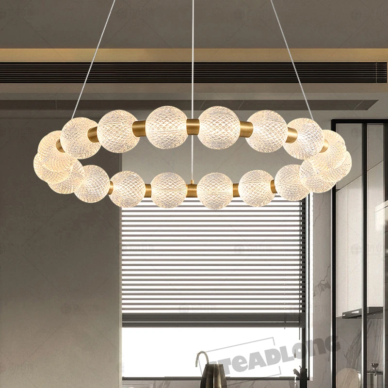 

Modern Magic Beans LED Ceiling Chandeliers Pendant Lamp For Living Room Bedroom Glass Ball Hanging Light Lustre Decor Fixtures