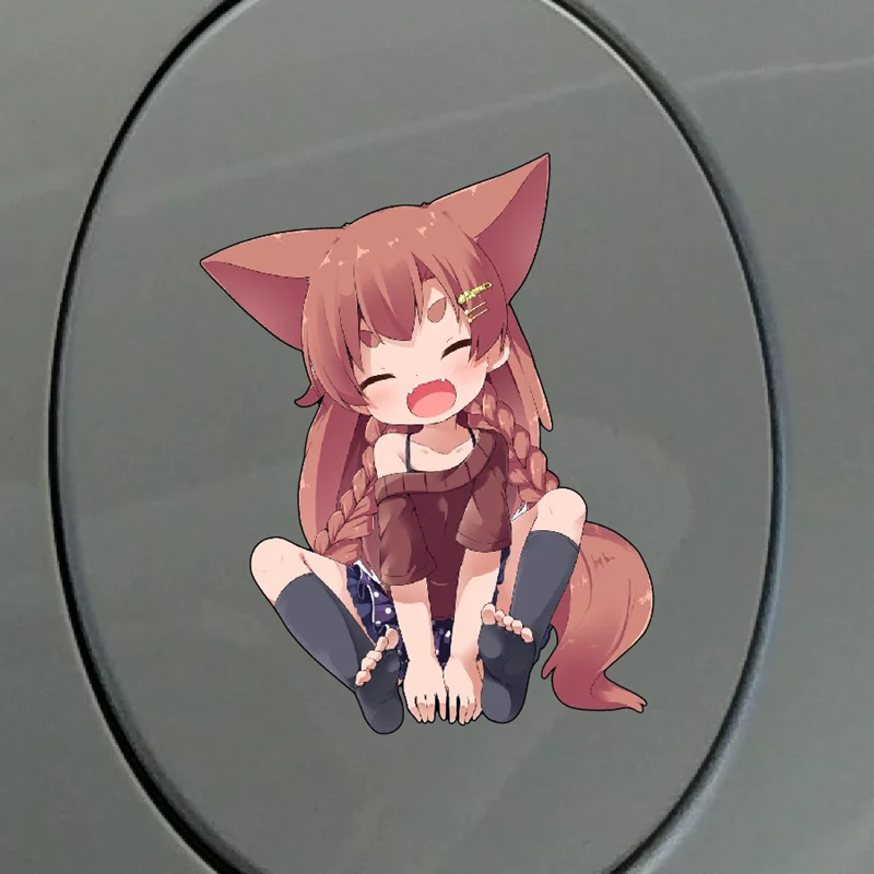 Милый мультяшный граффити Loli наклейки картинок девушек Водонепроницаемый солнцезащитный светоотражающий Автомобиль Мотоцикл декоративные аксессуары наклейки 14 см x 11 см