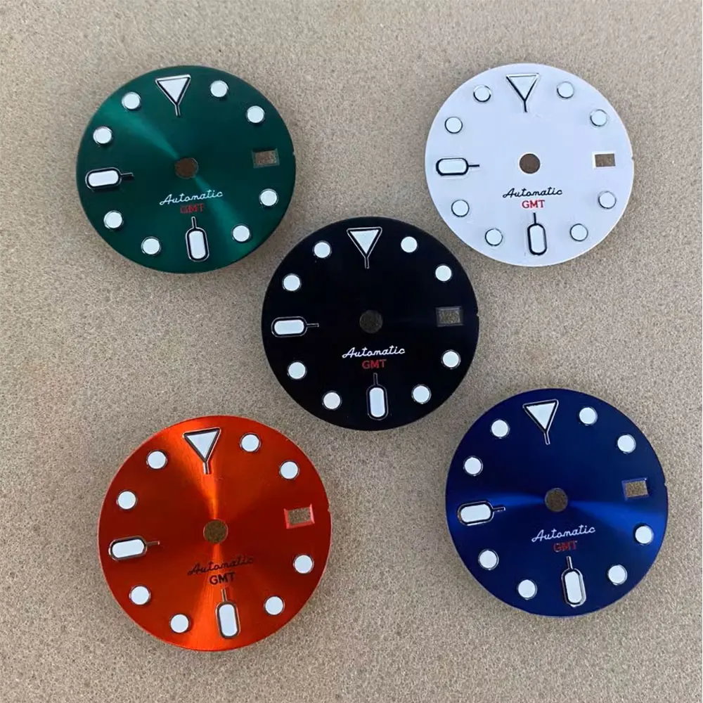 

28.5mm NH35 dial watch dial S dial green luminous suitable for NH35/NH36 movement watch accessories repair tool