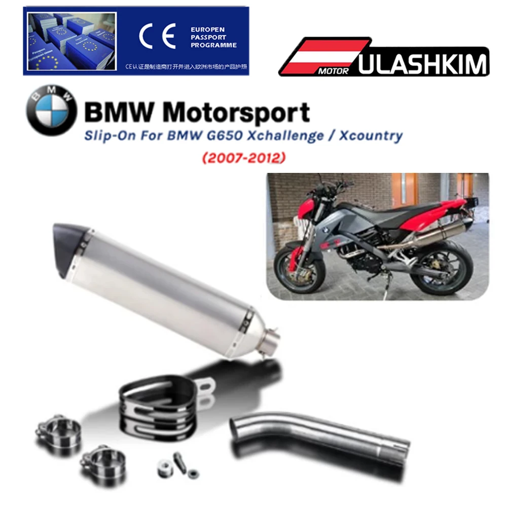 Silenciador de Escape para motocicleta, tubo de Escape para BMW G650S, G650X, G650, Xchallenge, Xcountry, años 2007 a 2011