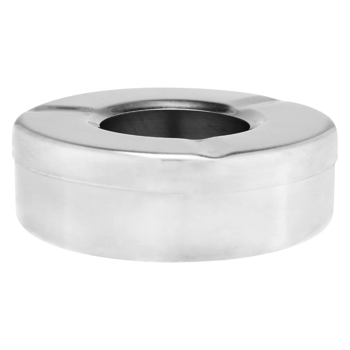 

Stainless Steel Round Ashtray Large Capacity Tray with Cover