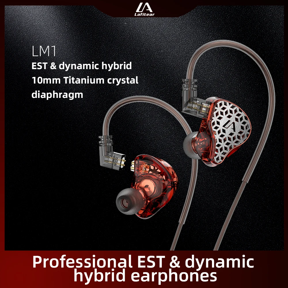 

Наушники-вкладыши Lafitear LM1 1DD + 1EST с гибридной технологией, металлический монитор, Hi-Fi наушники, стереонаушники с басами и музыкой, Спортивная гарнитура