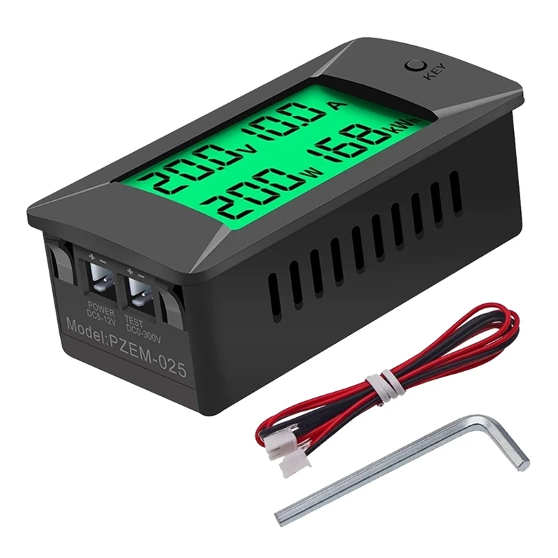 

DC Digital Bidirectional Voltage Meter Ammeter Voltmeter 0-300V 300A Power Consumption Tester Meter