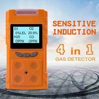 plt850 four in one gas detector o2 h2s combustible gas leak detector hydrogen sulfide carbon monoxide alarm