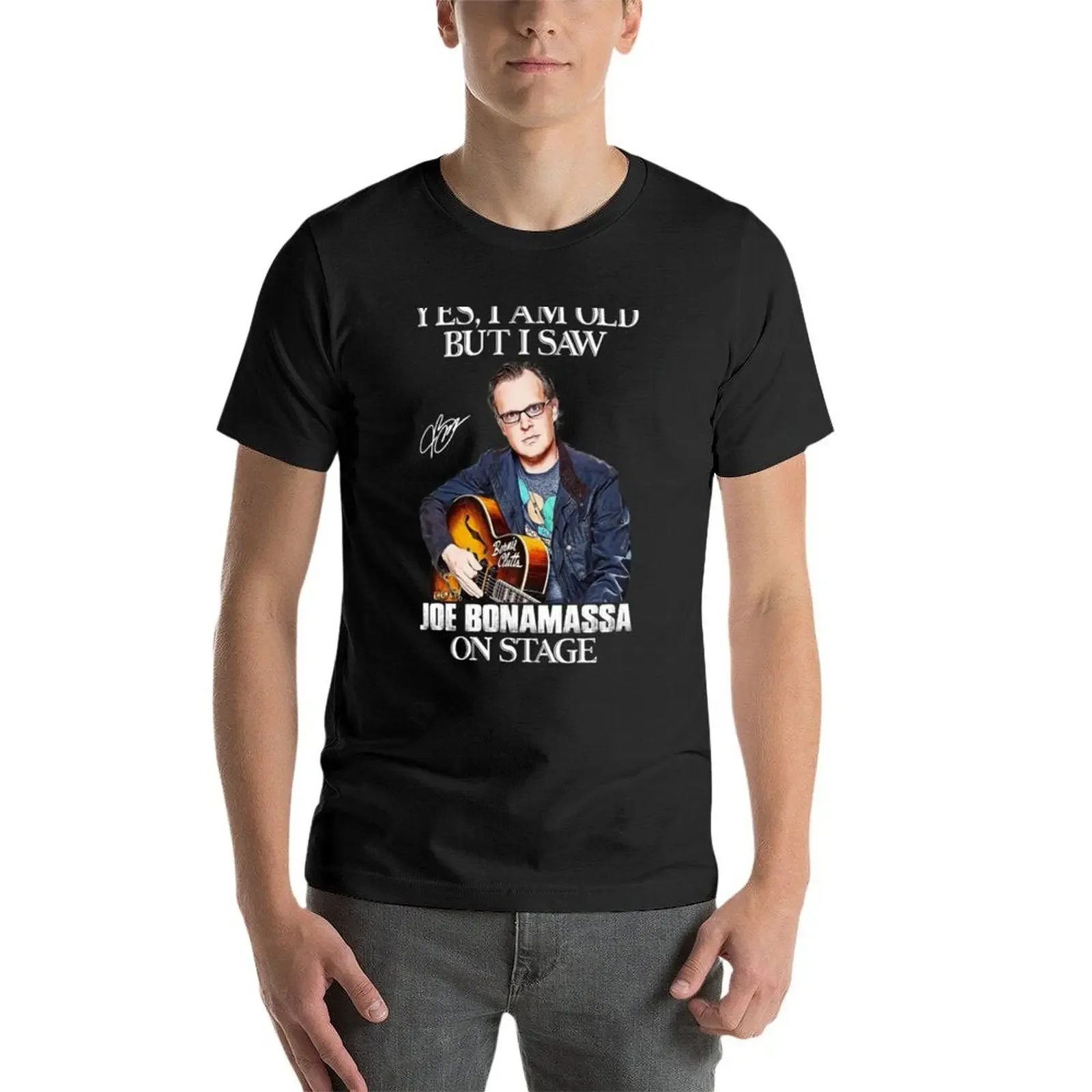 Ja ich bin alt aber ichamiz Joe Bonamassa auf der Bühneetà Футболка однотонная винтажная футболка с
