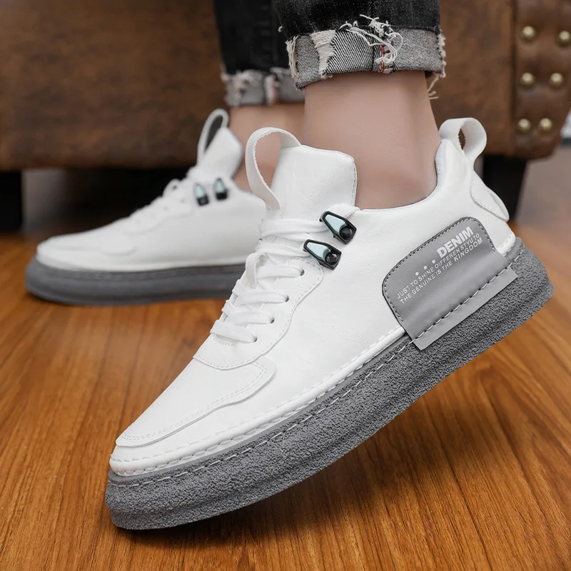 

Мужские кроссовки, новинка 2023, дышащая Нескользящая удобная обувь для катания на коньках, модная супербыстрая Водонепроницаемая Повседневная Вулканизированная обувь