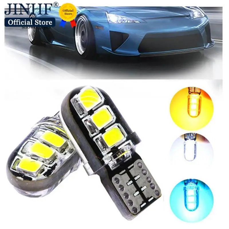 

2 шт. светодиодный W5W T10 194 168 W5W светодиодный 6SMD светодиодный парковочная лампа авто Клин просвет настольная лампа светильник с can-bus силикагел...