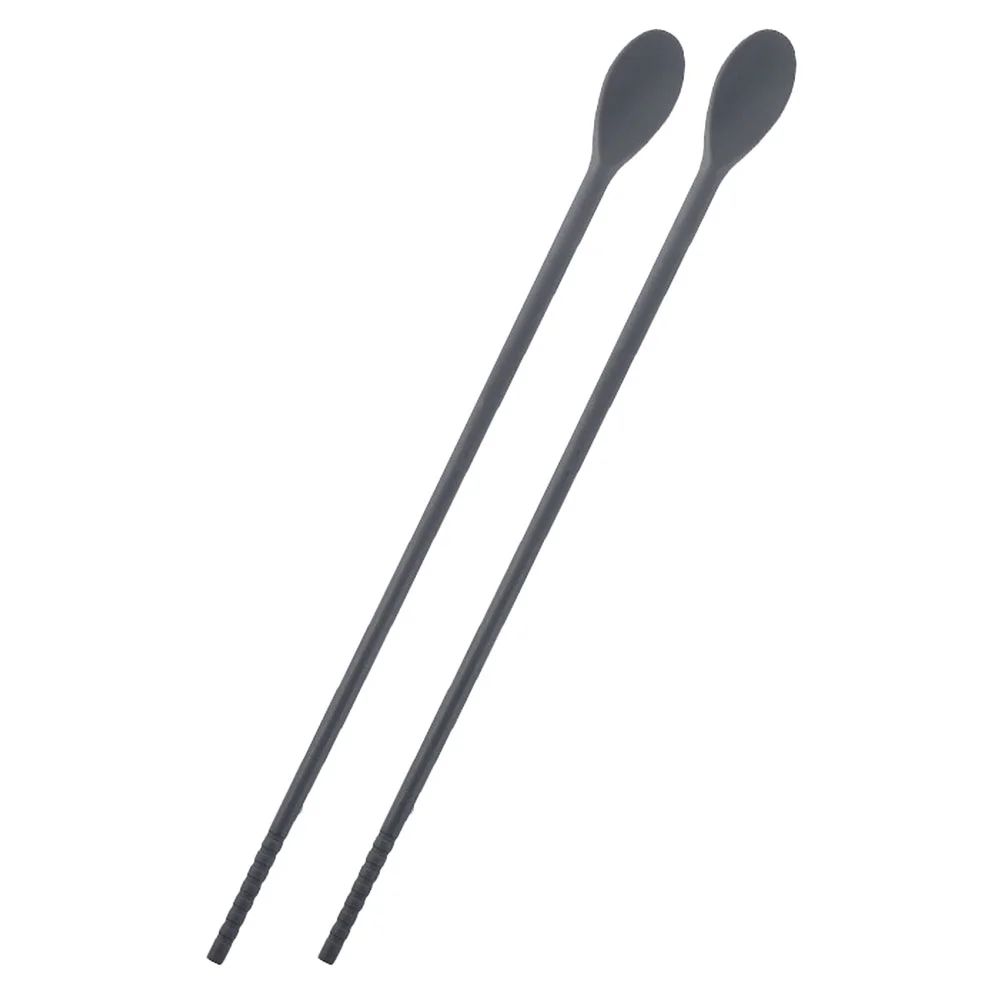 

Chopsticks Spoon Cooking Stirring Coffee Silicone Beverage Stir Stirrer Mixing Cocktail Stirrers Sticks Spoons Stick Reusable