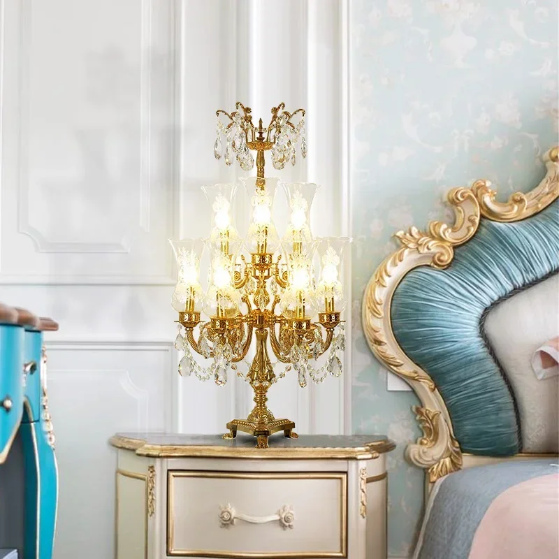 Французская роскошная хрустальная настольная лампа декоративное освещение из