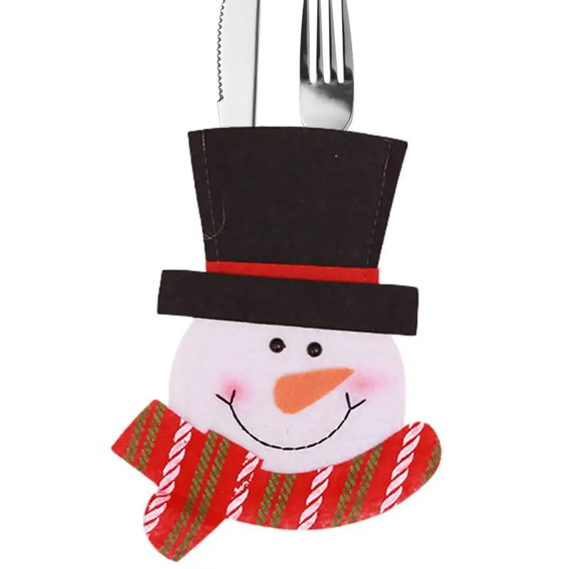 

Santa Suit Christmas Cutlery Holder Tableware Silverware Bag Tableware Neater Decorations Pocket Set Dinner Table Decoration