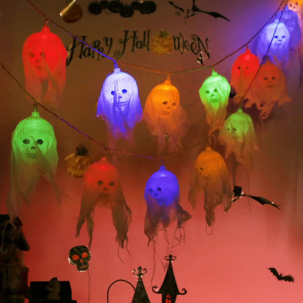 

Светильник в виде черепа с привидением, на батарейках, светодиодный светильник, s-образный светильник, праздничная атмосфера, вес для дома, п...