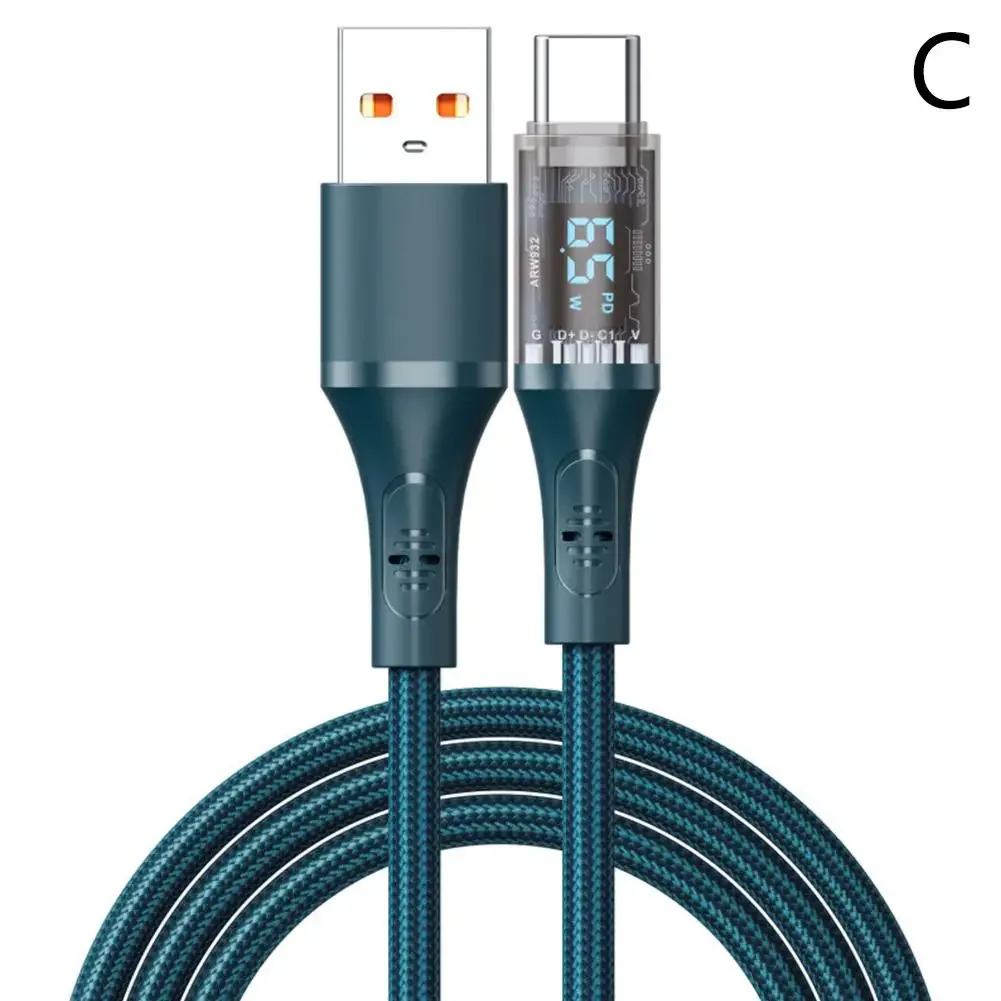 Кабель для быстрой зарядки O9K8, 100 Вт, Type C в Type C-66 Вт